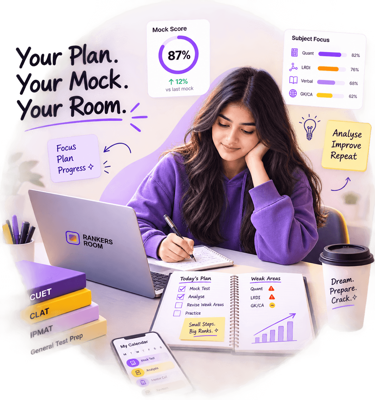 Rankers Room student preparing for entrance exams